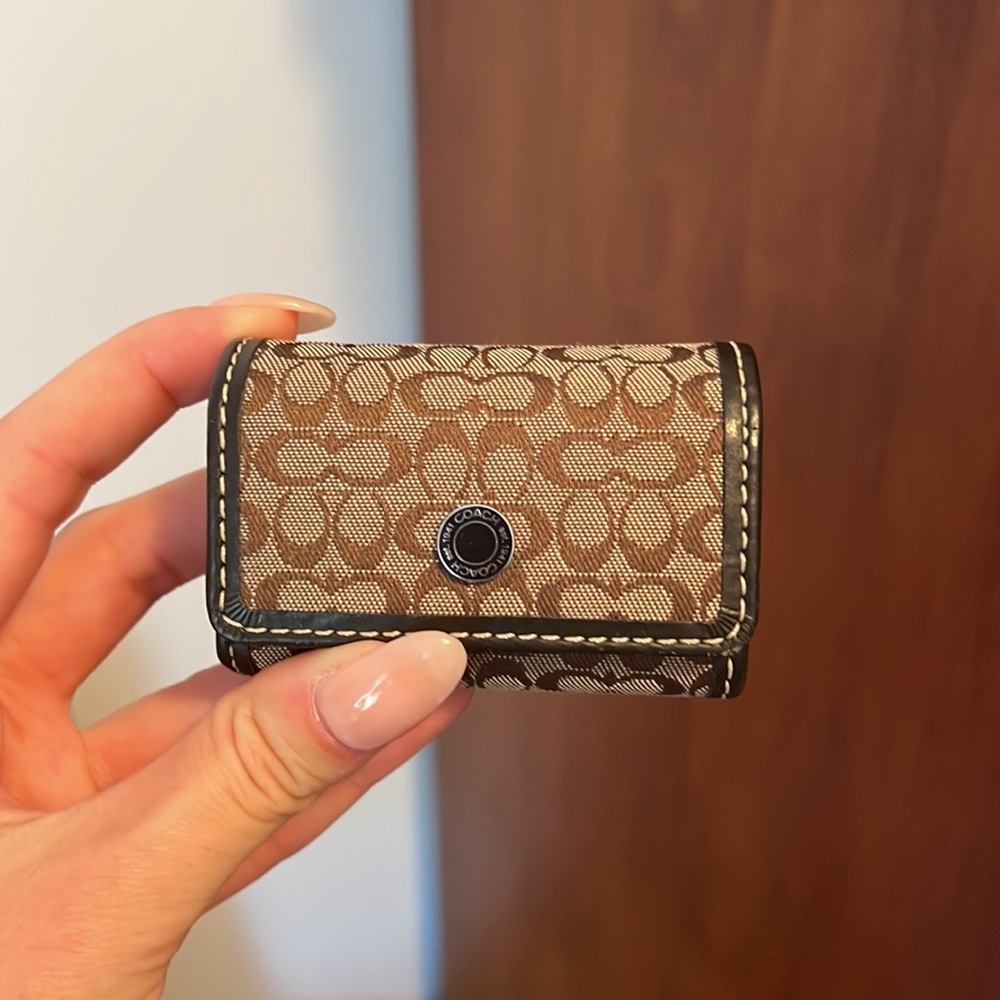 Coach contact lenses case brown